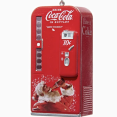 Coca-Cola® Vintage Vending Machine With Santa Ornament